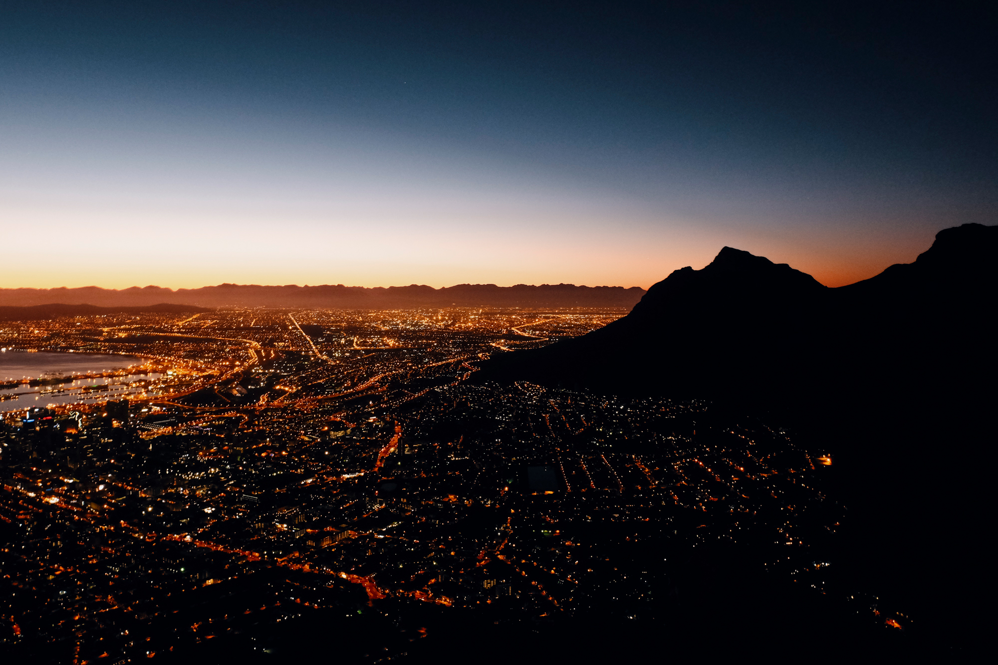 Views from Lion's Head in Cape Town, South Africa