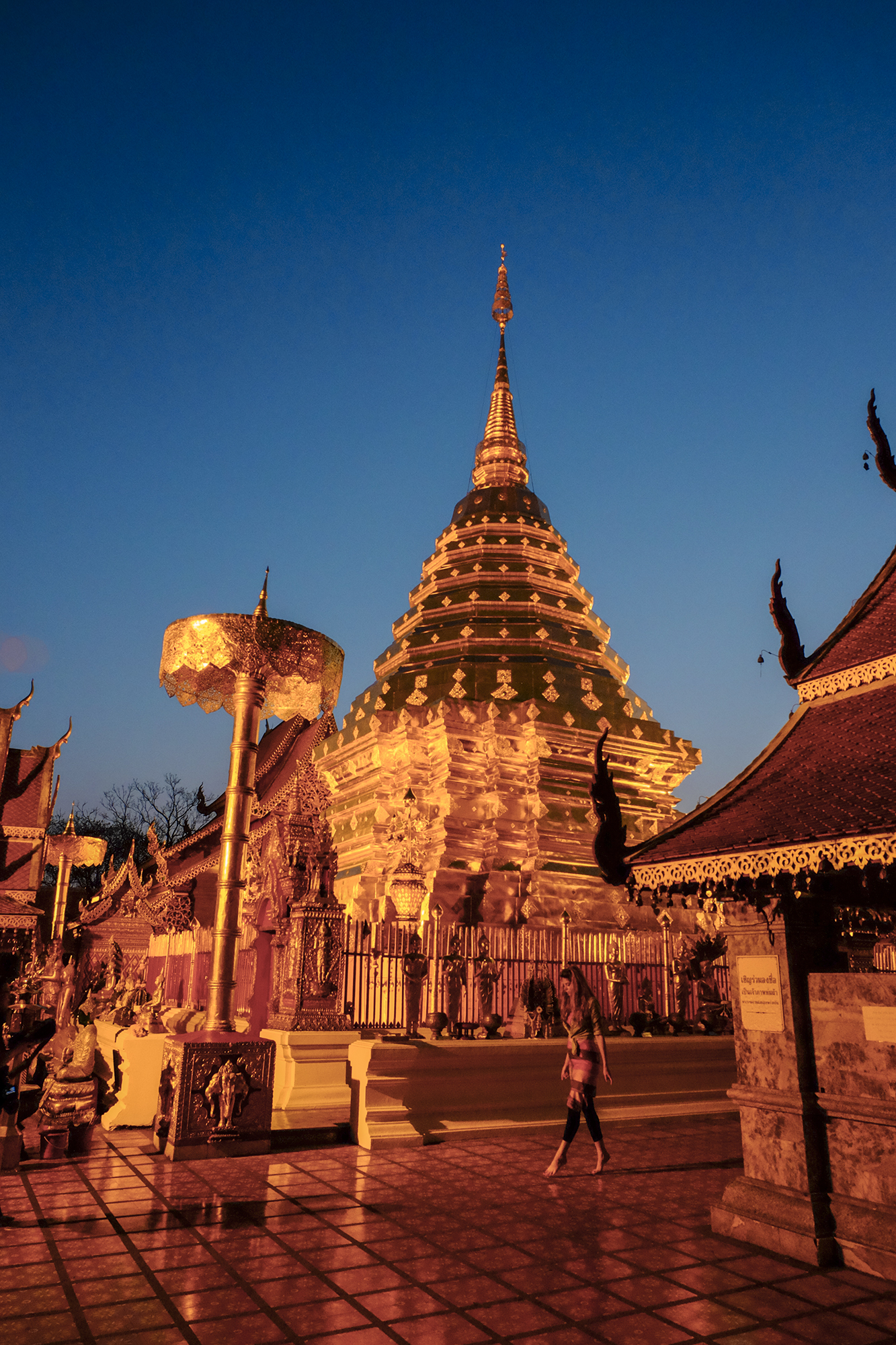 Doi Suthep Temple at sunrise in Chiang Mai Thailand @howfarfromhome