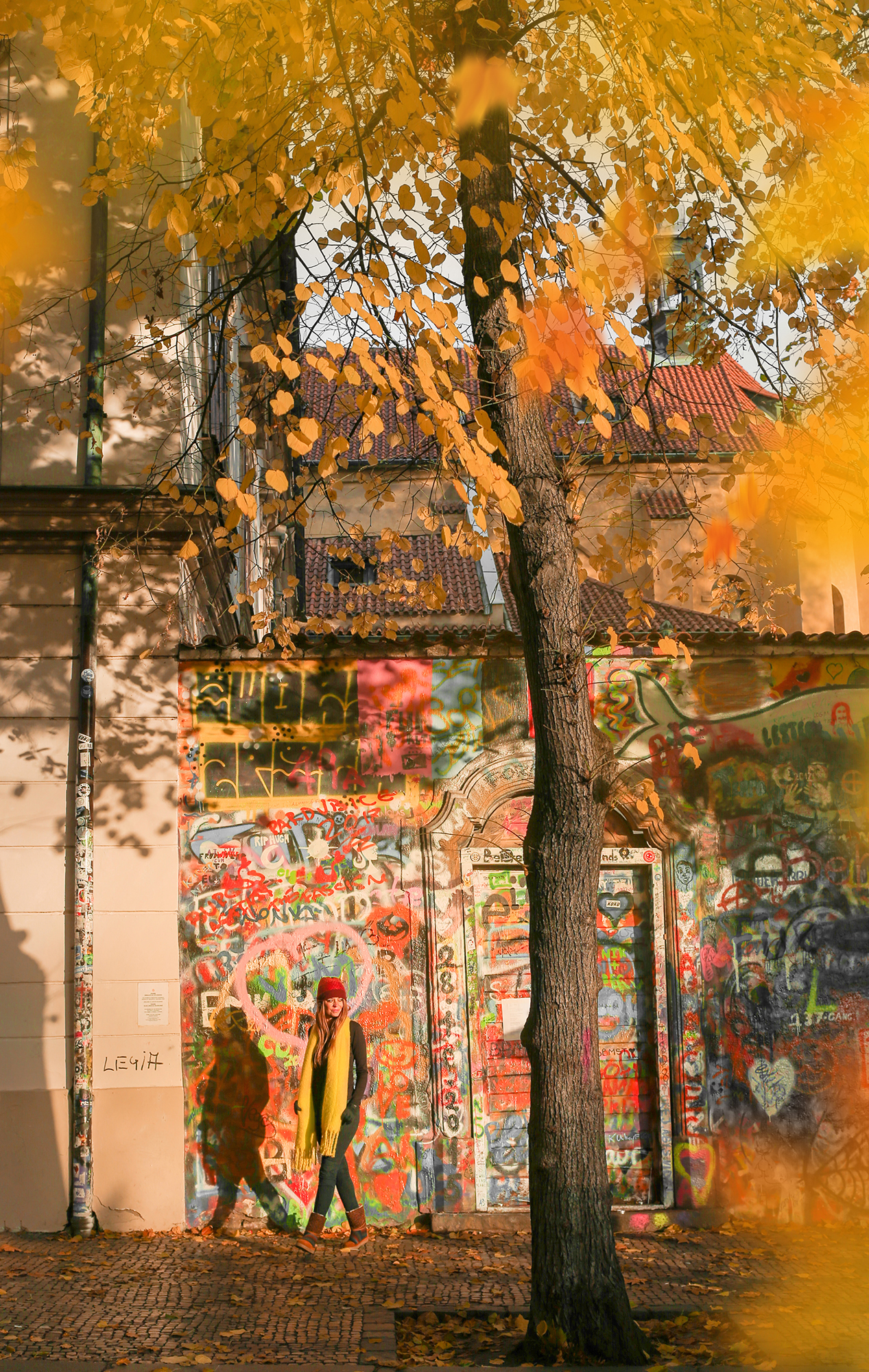 Lennon wall in Prague Czech Republic