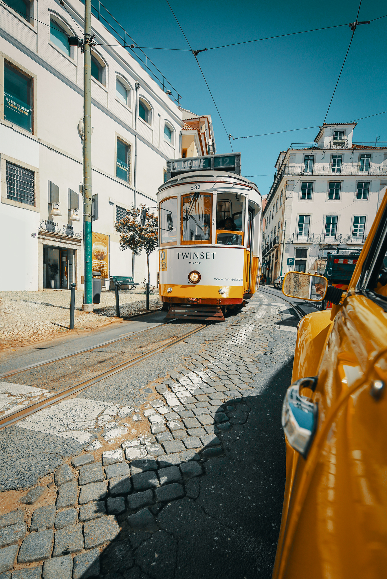Yellow Tram in Lisbon