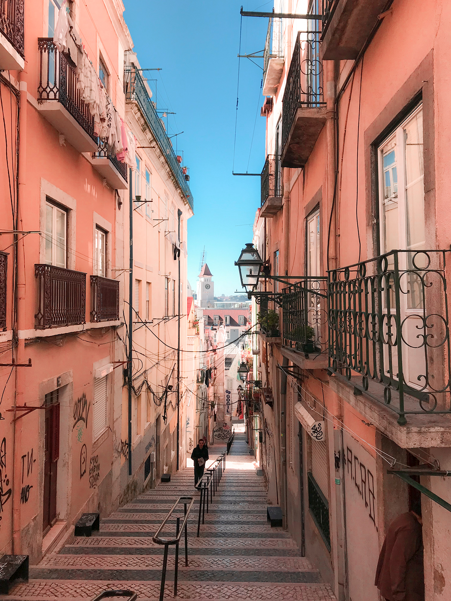 Old streets in Lisbon