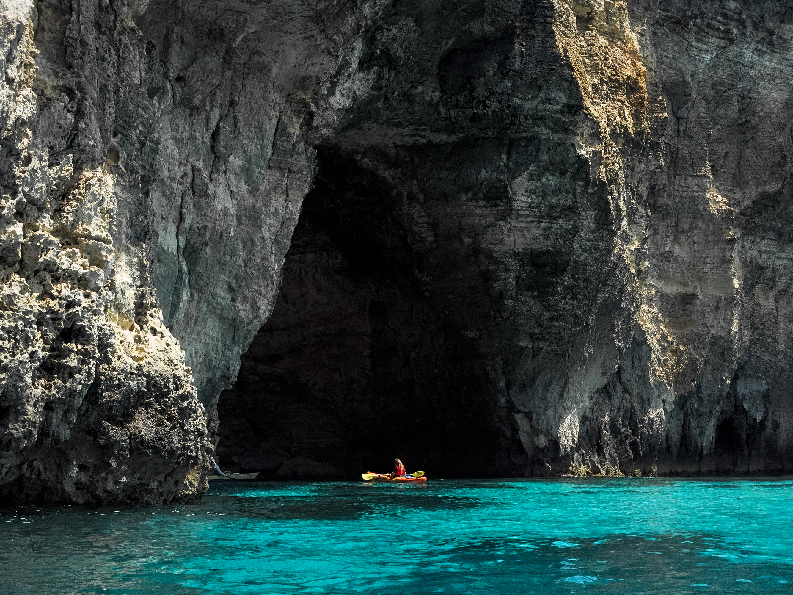 Kayak tour around Comino, Malta
