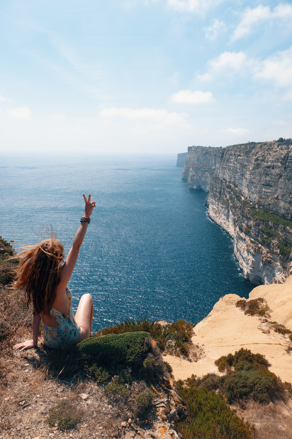 Ta'Cenc Cliffs on Gozo, Malta