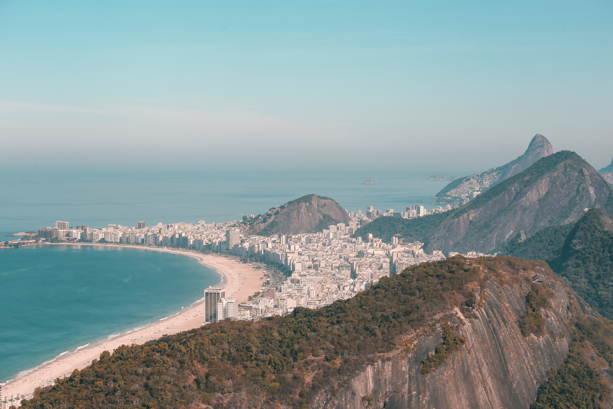 View atop Sugar Loaf Mountain, Rio De Janeiro, Brazil