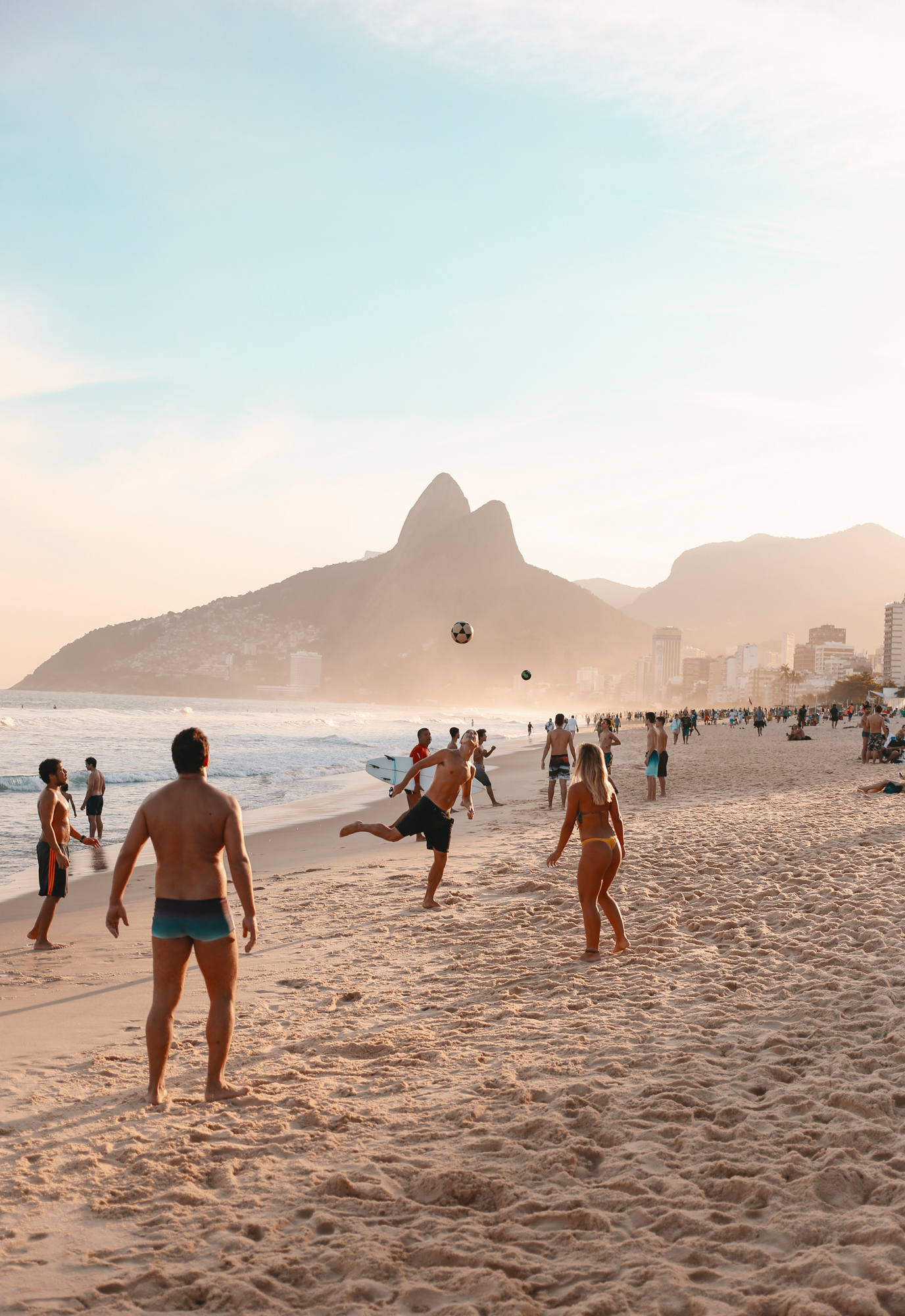 Ipanema at sunset in Rio De Janeiro, Brazil
