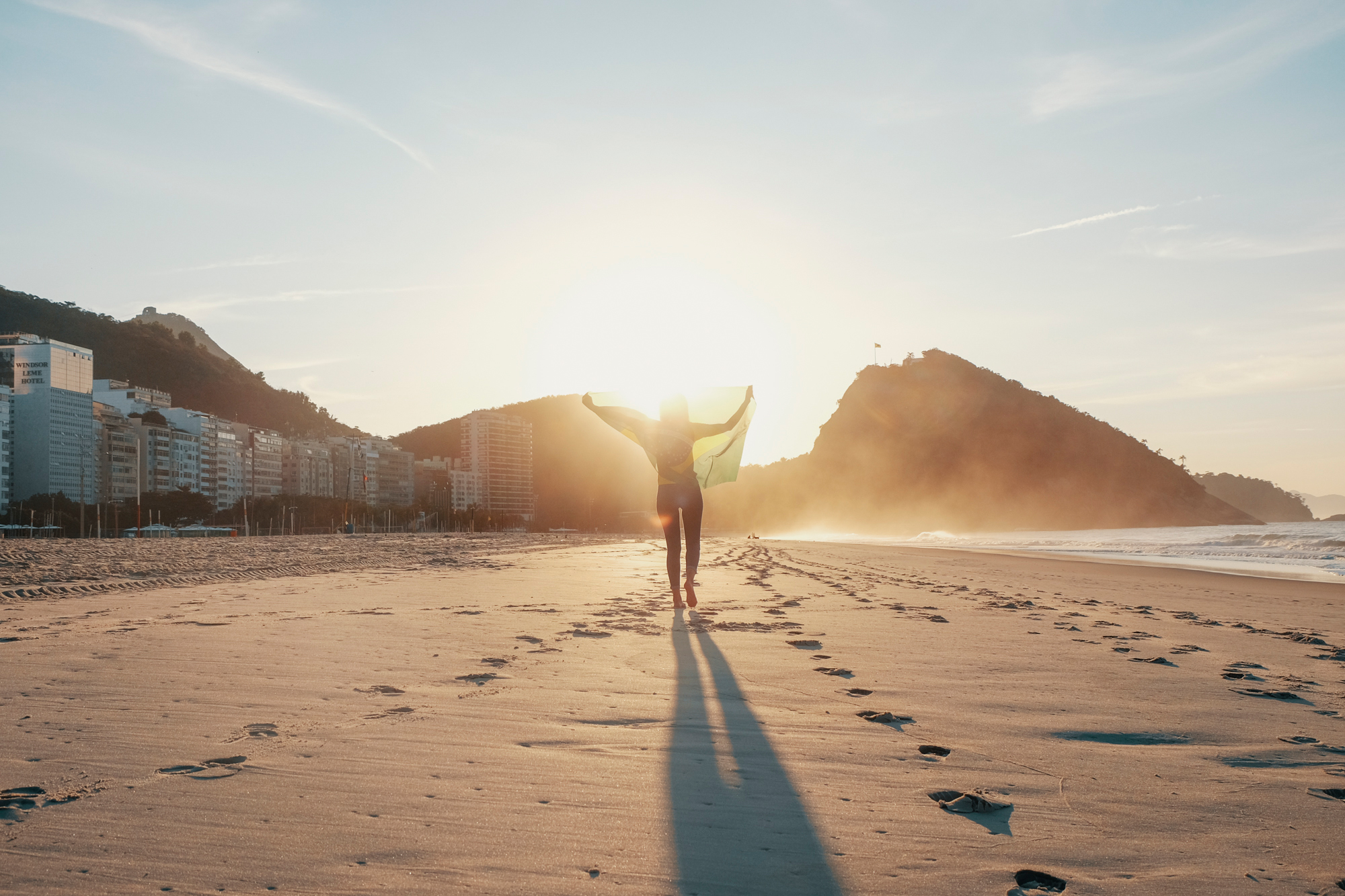 Sunrise on Copacabana, Rio De Janeiro, Brazil