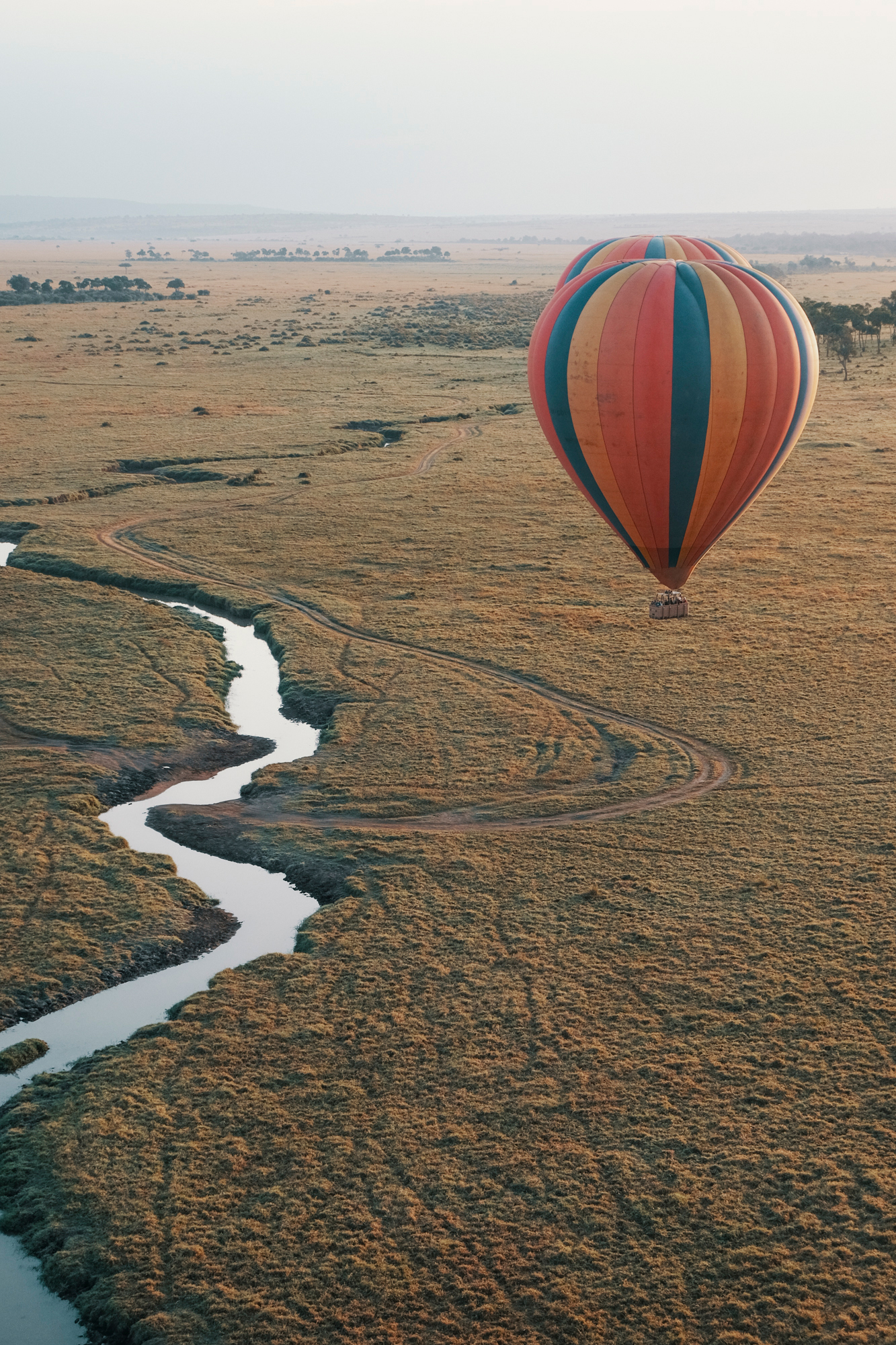 Hot air balloon safari in Kenya