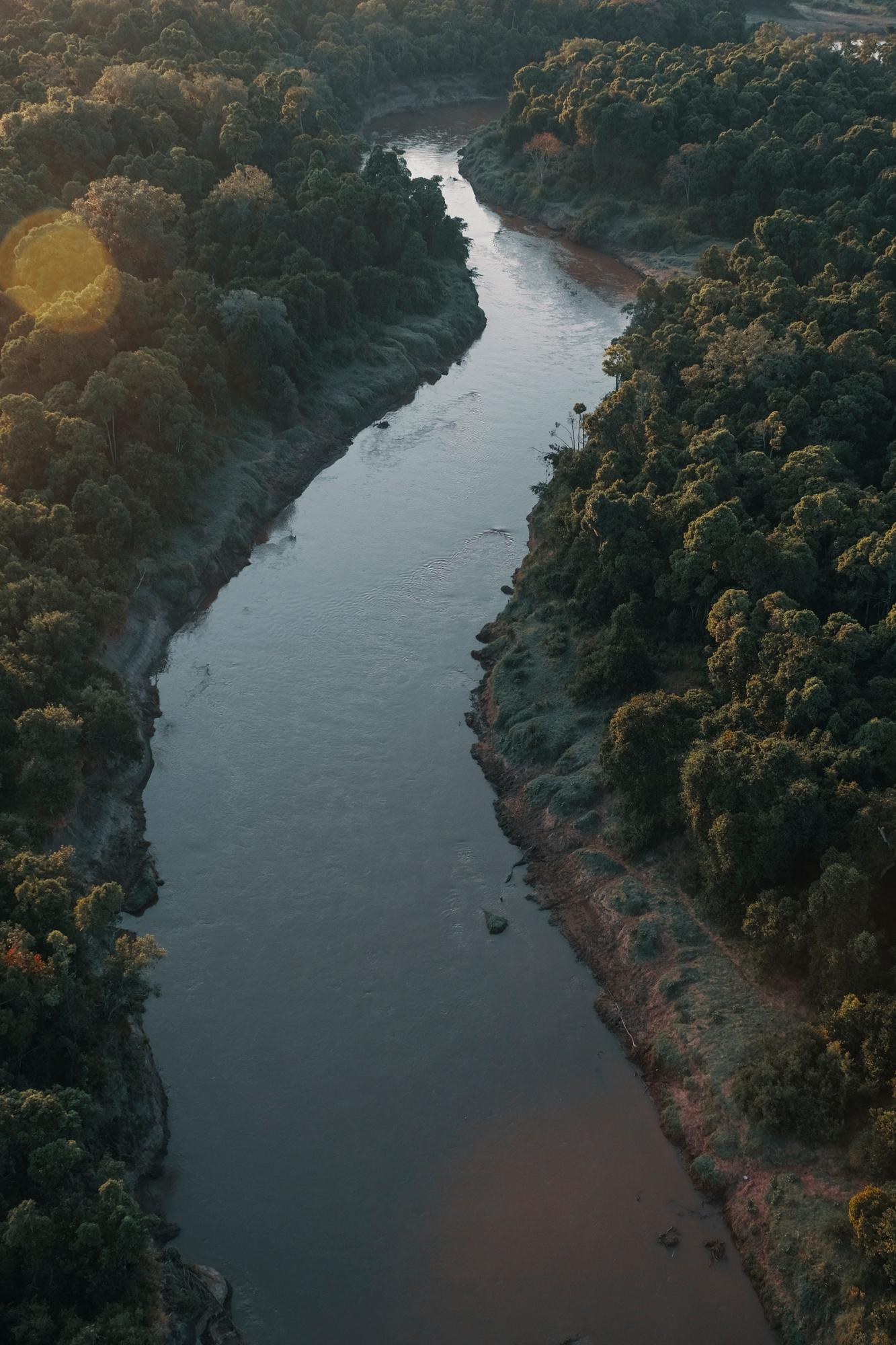 Views from the hot air balloon in Kenya
