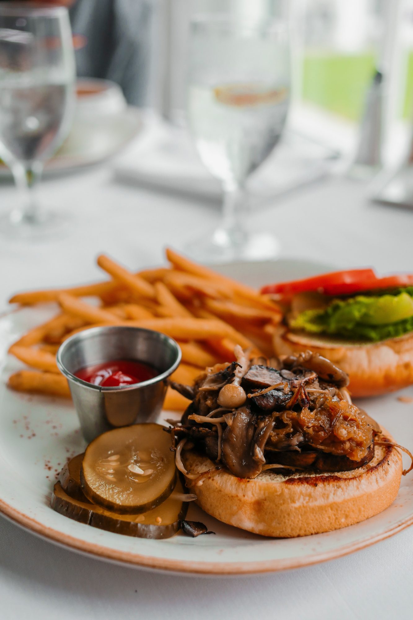 Mushroom burger, Equinox Resort, Vermont