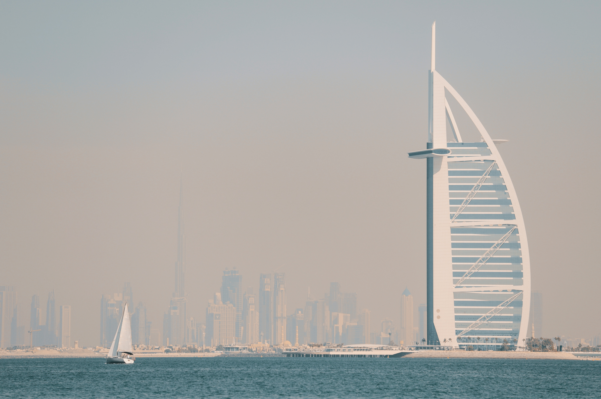 City view from Yacht on Dubai Marina, Dubai