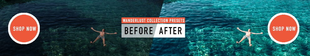 Wanderlust Collection Presets from How Far From Home - Shop Now Button