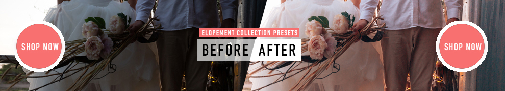 Elopement Collection Presets from How Far From Home - Shop Now Button