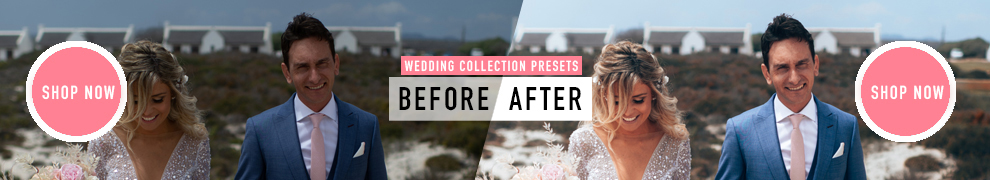 Wedding Collection Presets from How Far From Home - Shop Now Button